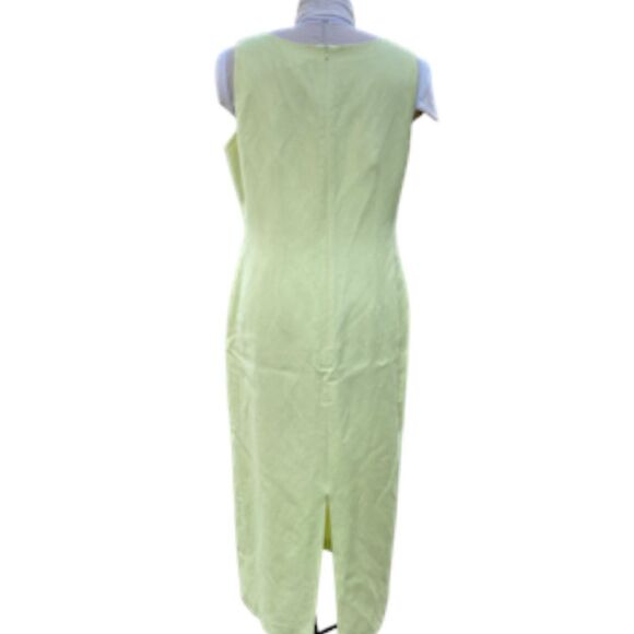 Jessica Howard 2-Piece Linen Blend Dress/Jacket Lt. Green Sz. 12 Vtg - Picture 5 of 11